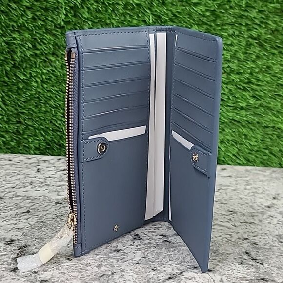 Kate Spade Spade Flower Jacquard Zip Slim Wallet - Picture 7 of 9